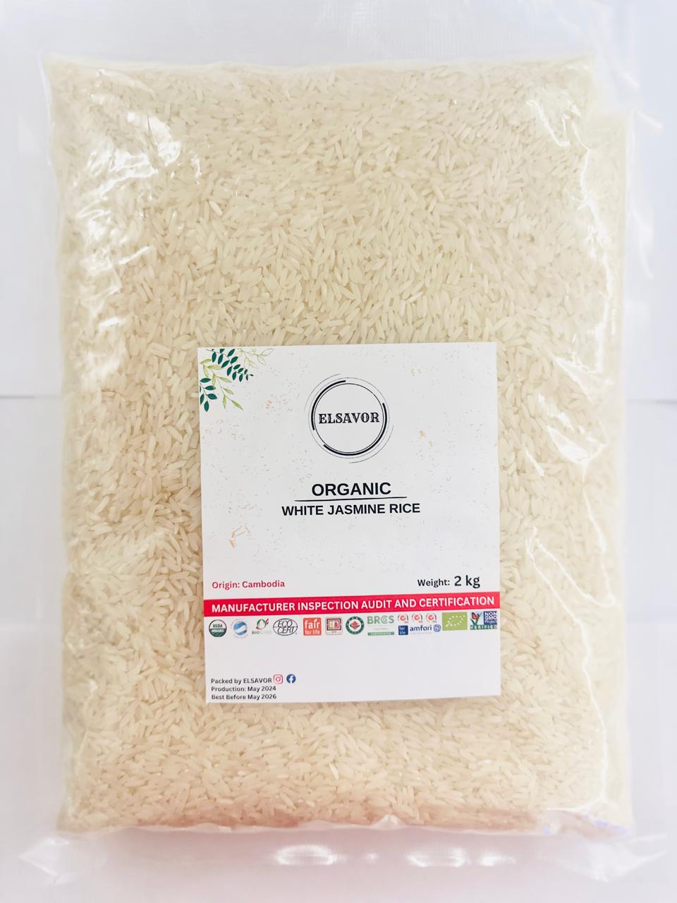 ORGANIC WHITE JASMINE RICE PREMIUM AROMATIC - CAMBODIA 2 KG