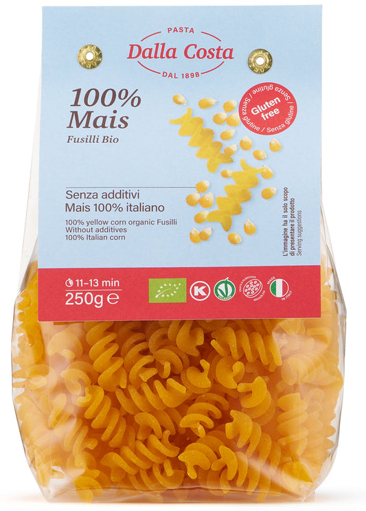 PASTA Gluten Free BIO 100% corn Fusilli 250g