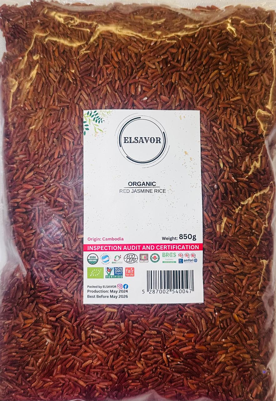 ORGANIC RED JASMINE RICE PREMIUM AROMATIC - CAMBODIA  850g