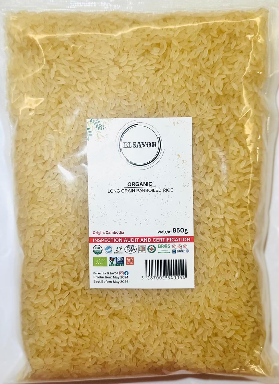 ORGANIC LONG GRAIN PARBOILED RICE - CAMBODIA  850g