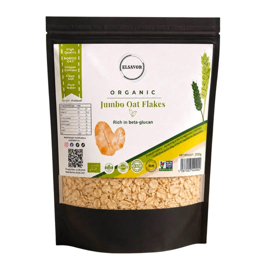 Organic Jumbo OAT Flakes  | Non Gmo | 300g